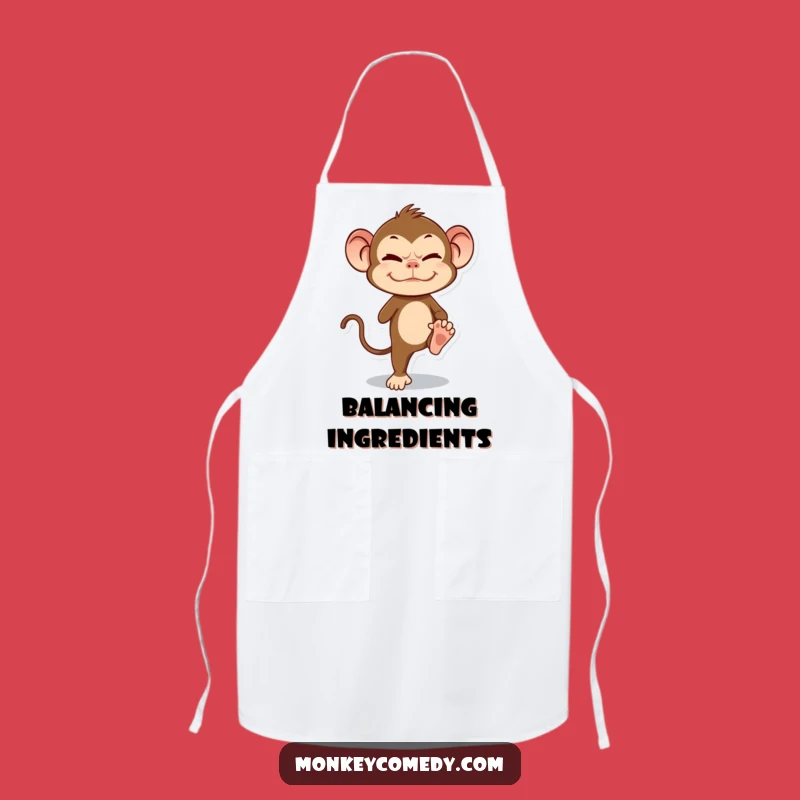 Funny Monkey Apron - Hilarious Balancing Chef Primate Gift