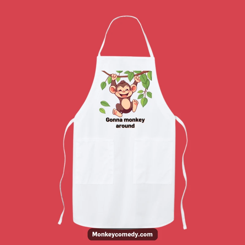 Funny Monkey Apron: Swinging Chef Primate Kitchen Fun Gift