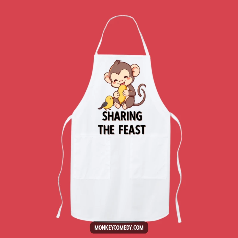 Funny Monkey Banana Bird Apron - Chef Kitchen Funny Gift
