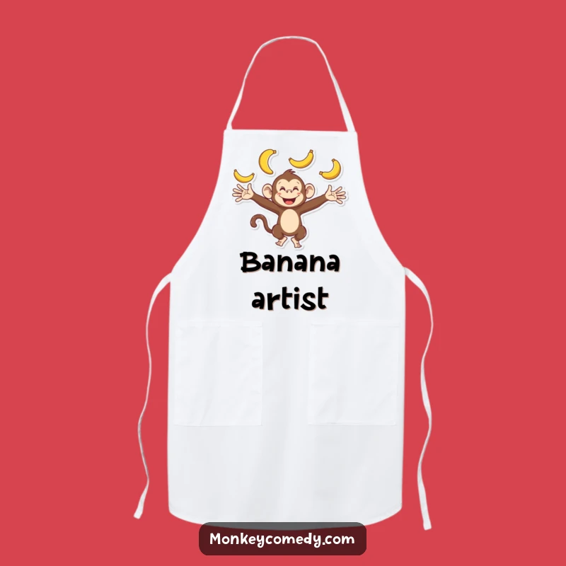 Funny Monkey Chef Apron - Hilarious Banana Juggling Kitchen Fun