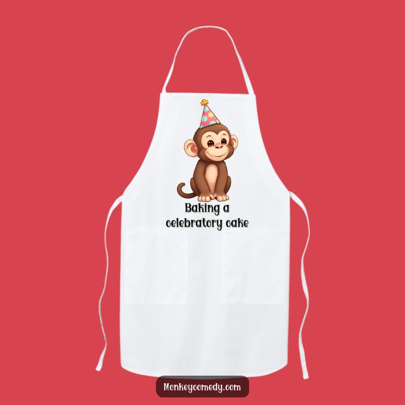 Funny Monkey Party Hat Apron: Cook Up Fun With Primate-Inspired Kitchen Style