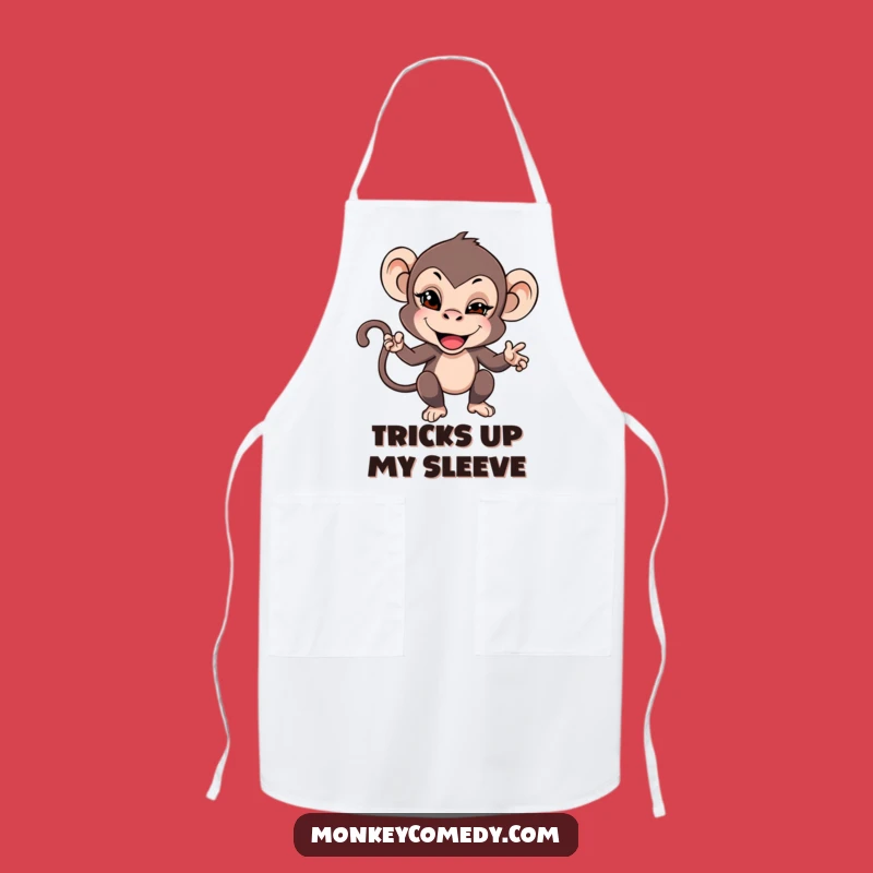 Funny Monkey Wink Apron - Kitchen Fun for Playful Cooks