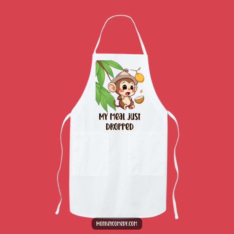 Funny Surprised Monkey Apron: Cook with Unexpected Jungle Humor