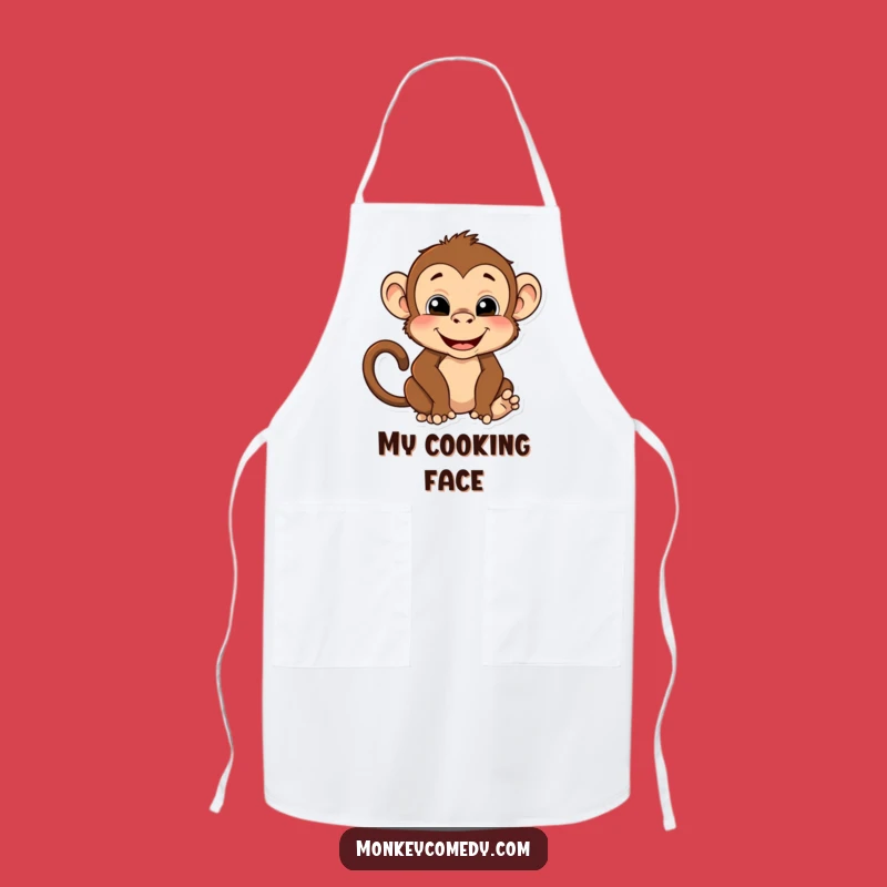 Funny Monkey Face Apron: Cook Up Laughs with Primate Expressions