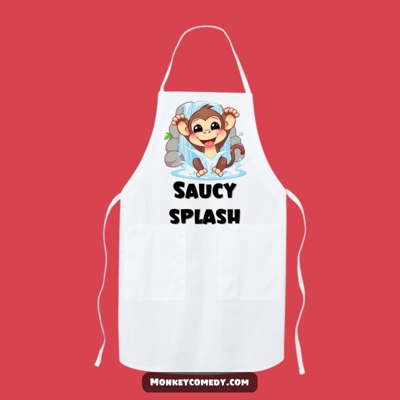 Funny Monkey Waterfall Apron: Cook with Joyful Primate Splashes