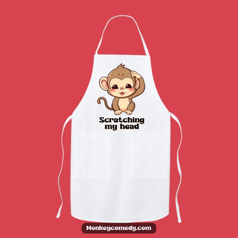 Funny Kawaii Monkey Apron: Cook with a Silly Smile!