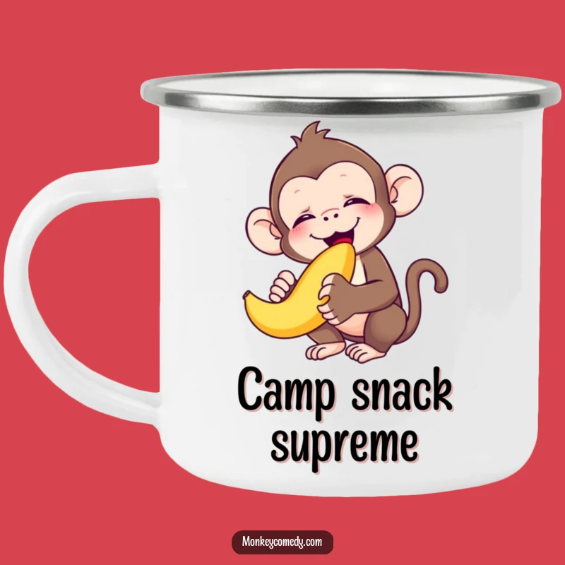 Funny Monkey Banana Bliss Camping Mug: Sip & Savor with This Primate