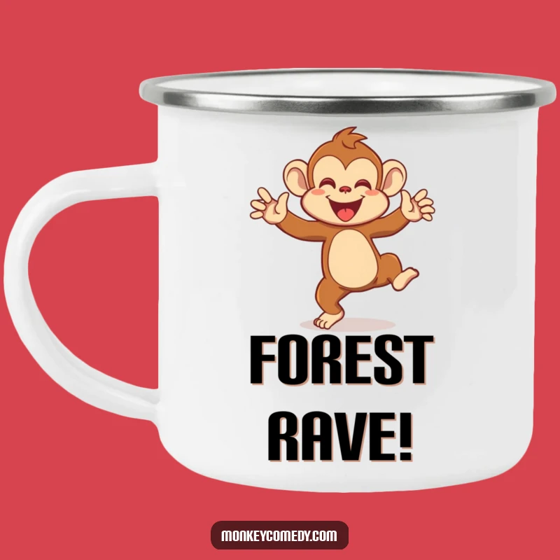 Funny Monkey Dance Camping Mug: Adventure Fuelled by Hilarious Primate Moves