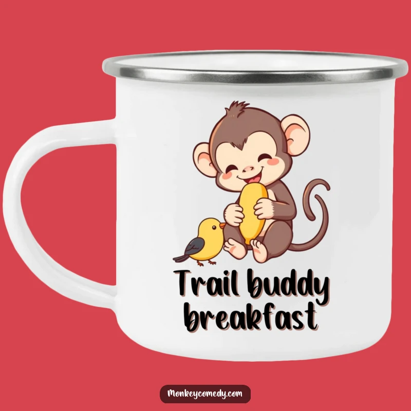 Funny Monkey Banana Bird Camping Mug - Outdoor Friendship Gift