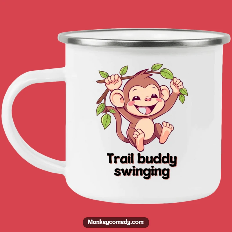 Durable Funny Kawaii Monkey Camping Mug: Adventure Awaits With Laughter