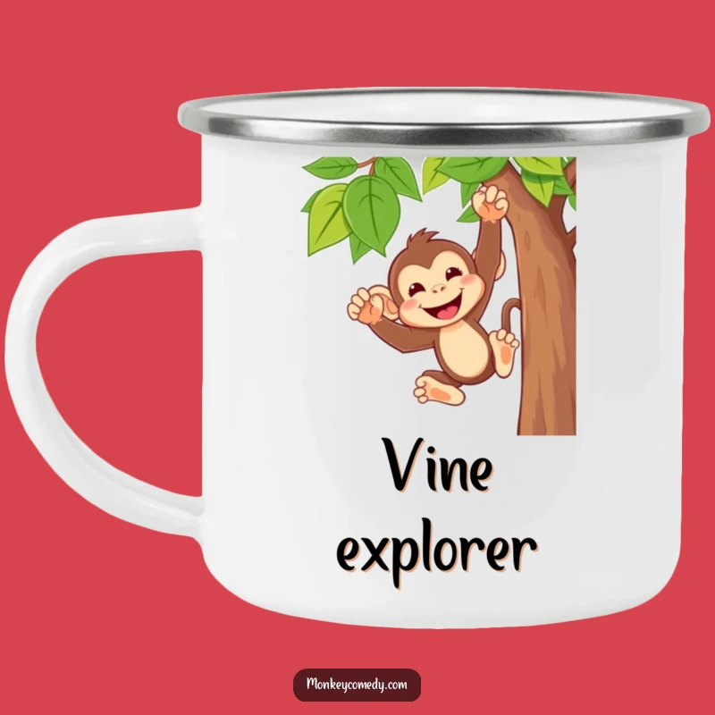 Funny Monkey Camping Mug - Hilarious Swinging Companion for Outdoor Fun