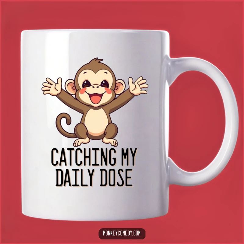 Funny Monkey Arms Outstretched Mug - Hilarious Primate Gift Idea