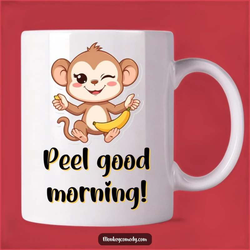 Funny Kawaii Monkey Juggling Mug - Mischievous Banana Cup, Perfect Funny Gift