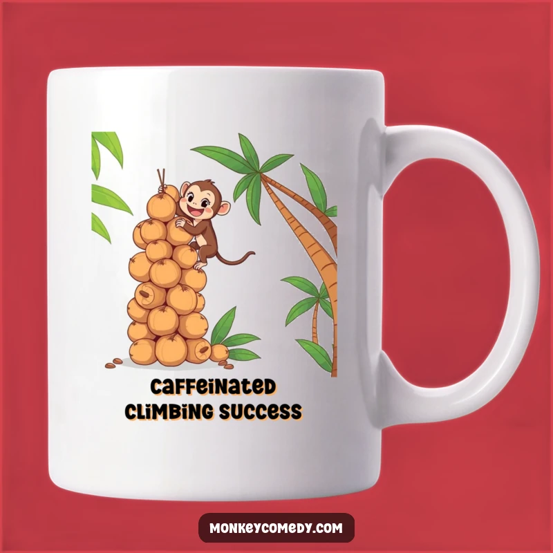 Funny Monkey Coconut Stack Mug: A Hilarious Gift for Ambitious Adventurers