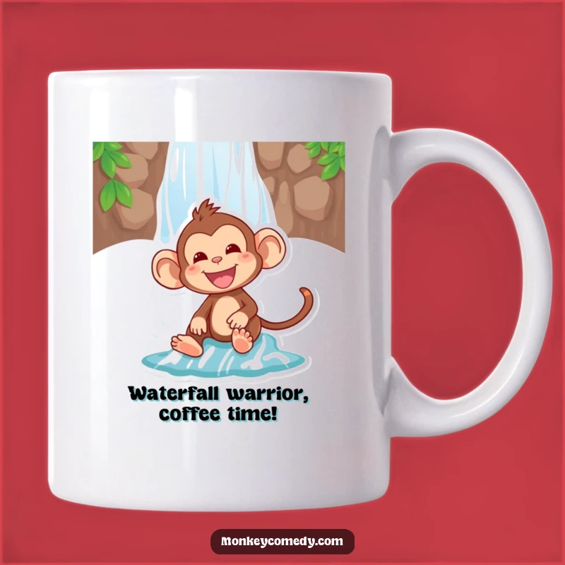 Funny Monkey Waterfall Slide Mug - Perfect Adventure Gift for Thrill Seekers
