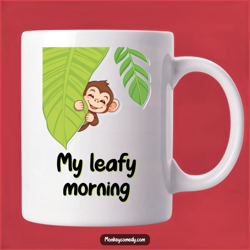 Funny Monkey Wink Mug: Jungle Peek, Playful Primate, Hilarious Gift
