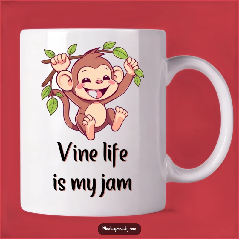 Funny Kawaii Monkey Swinging Mug: A Hilarious Jungle Adventure Gift