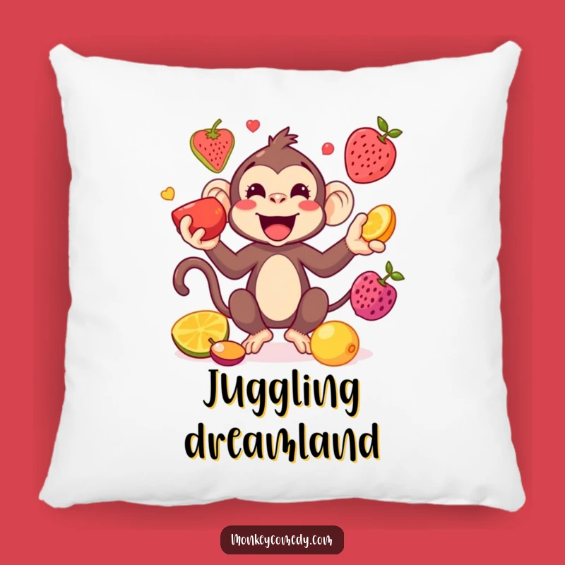 Cozy Funny Kawaii Monkey Juggling Pillow: Snuggle Up With Playfulness