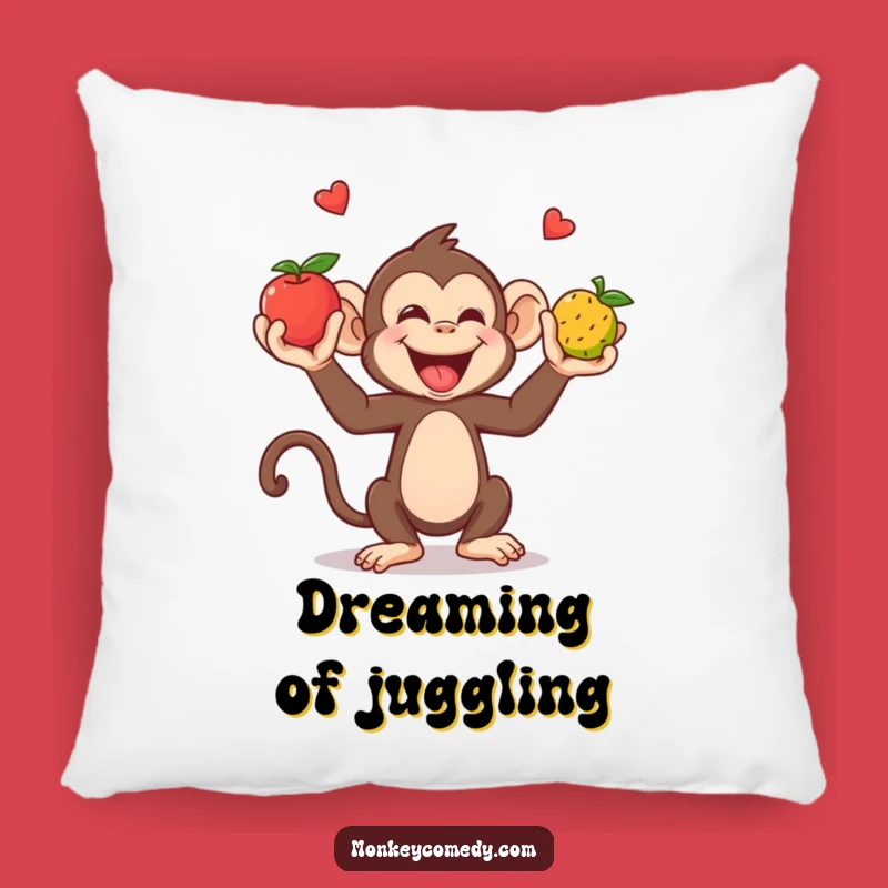 Funny Monkey Pillow: Cozy Juggling Fruit Comfort Gift