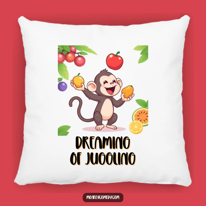 Funny Monkey Juggling Pillow - Soft Comfort and Comical Primate Decor