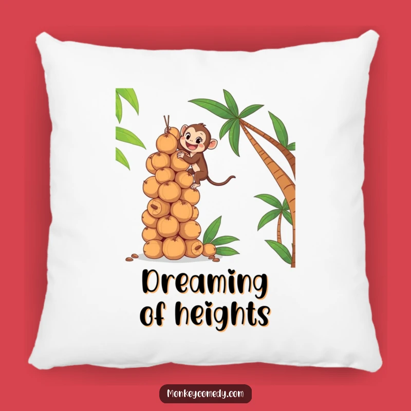 Funny Monkey Coconut Climb Pillow: Lean into Laughter and Fun
