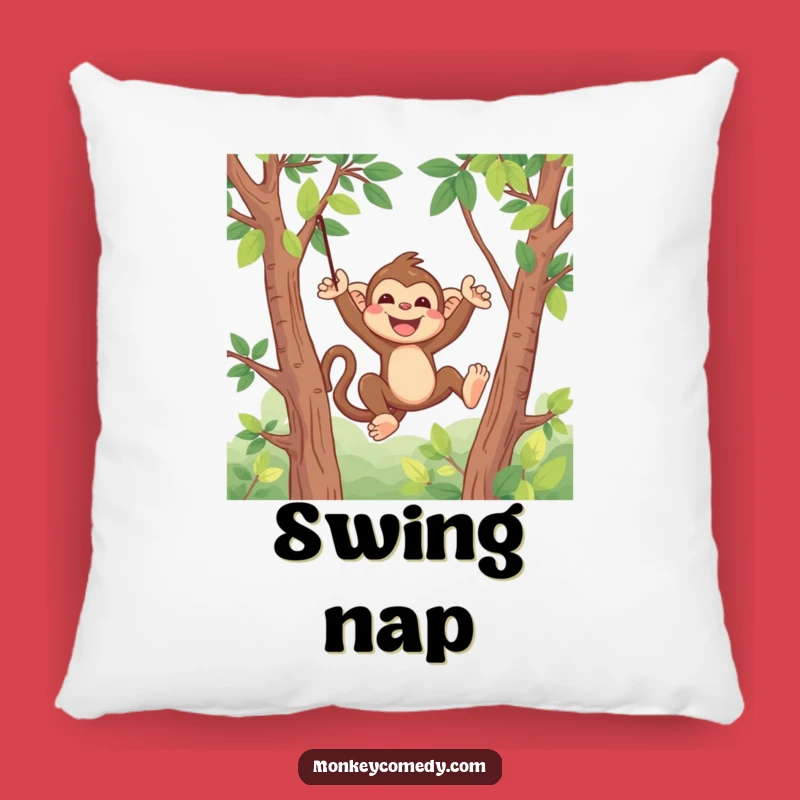 Kawaii Monkey Pillow - Comfy Funny Swinging Monkey Cushion, Amazing Funny Gift Throw Pillow