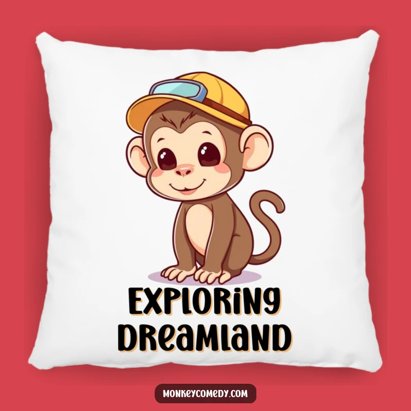 Soft Funny Explorer Monkey Pillow - Cozy Adventure Comfort
