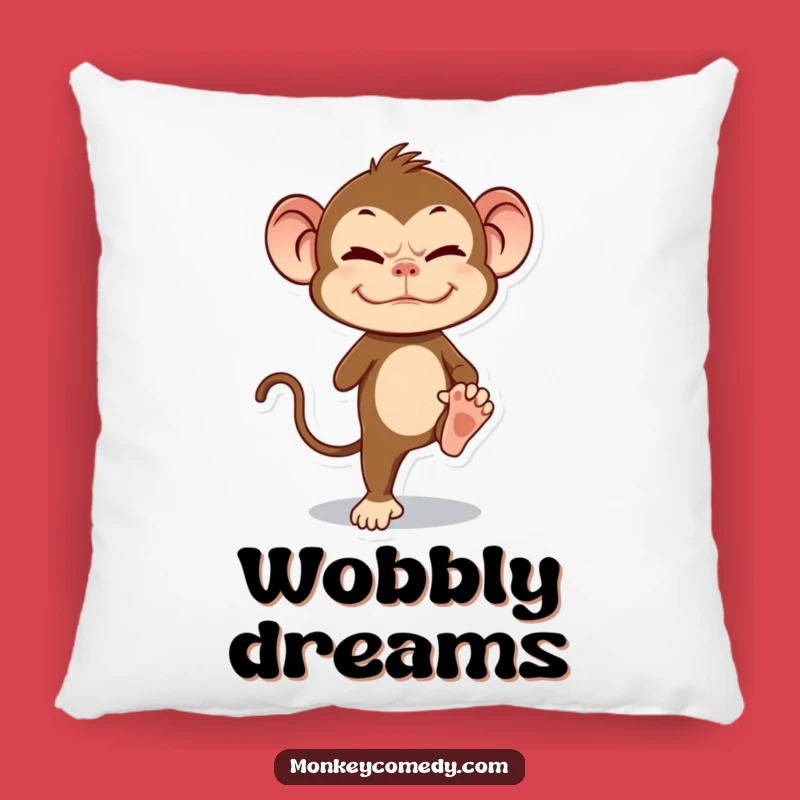 Funny Monkey Pillow - Comfy Hilarious Balancing Primate Cushion