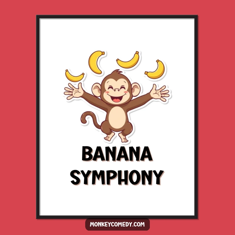 Funny Monkey Digital Art - Hilarious Juggling Printable for Instant Smiles