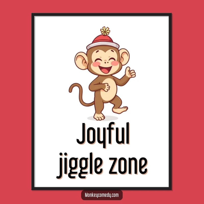 Funny Monkey Dancing Digital Print: Hilarious Primate Giggles for Instant Wall Art