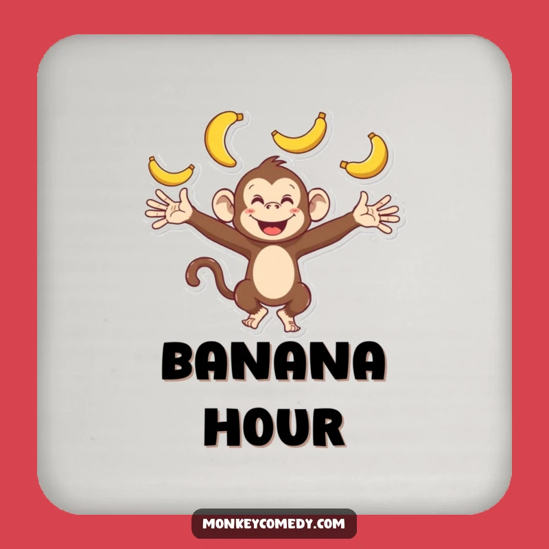 Funny Monkey Coaster - Hilarious Juggling Bananas to Protect Surfaces