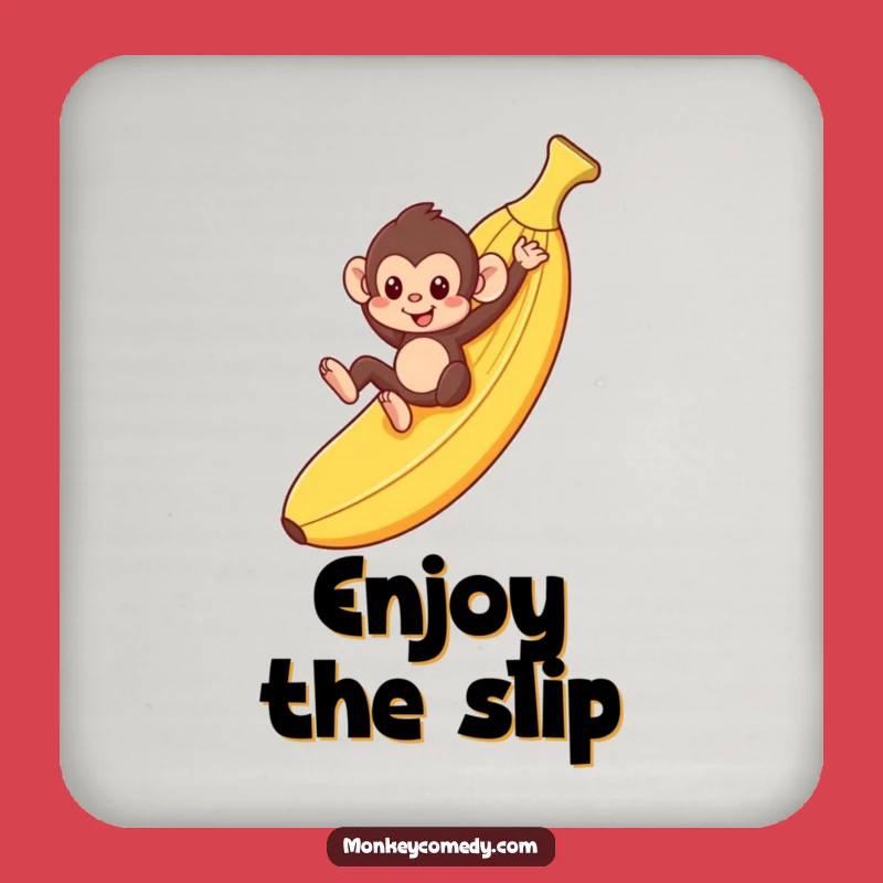 Funny Monkey Coaster: Banana Slide Protector, Silly Monkey Funny Gift