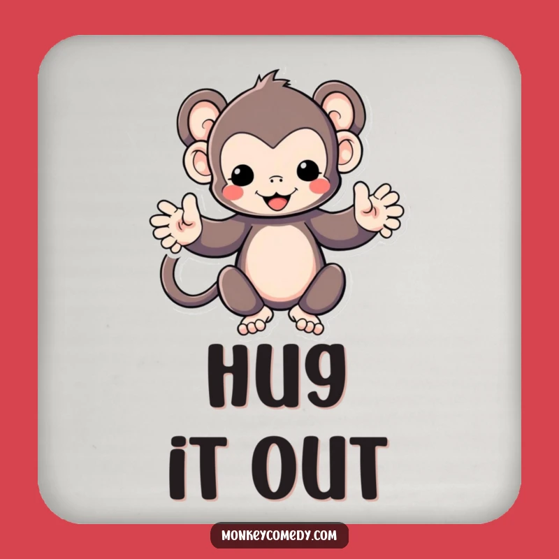 Funny Kawaii Monkey Coaster: Protect Surfaces with Hugs Funny Gift
