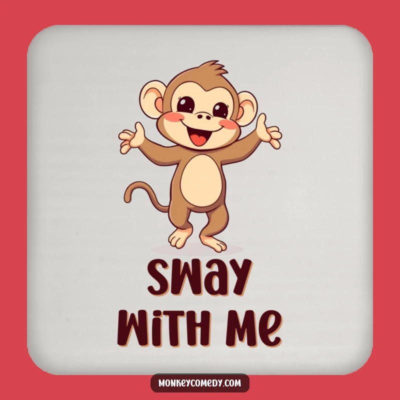 Funny Kawaii Monkey Dance Coasters: Protect Surfaces with Silly Tail Dancing Flair