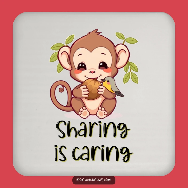 Funny Monkey & Bird Coaster Set: Charming Drink Protection with Animal Friendship