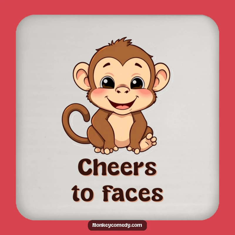 Funny Monkey Face Coasters: Protect Surfaces with Hilarious Primate Poses