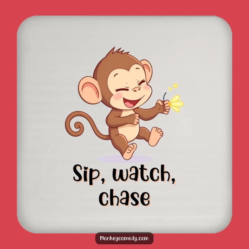 Funny Monkey Firefly Coaster: Protect Surfaces with This Hilarious Primate's Chase