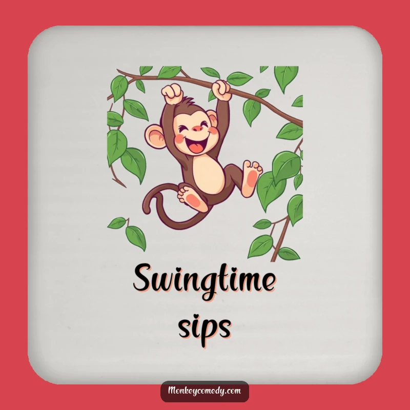 Funny Monkey Swinging Coaster - Protect Surfaces with Primate Charm