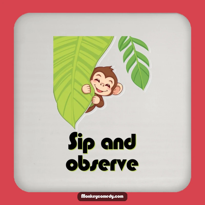 Jungle Monkey Drink Coaster: Protect Surfaces with a Playful Wink