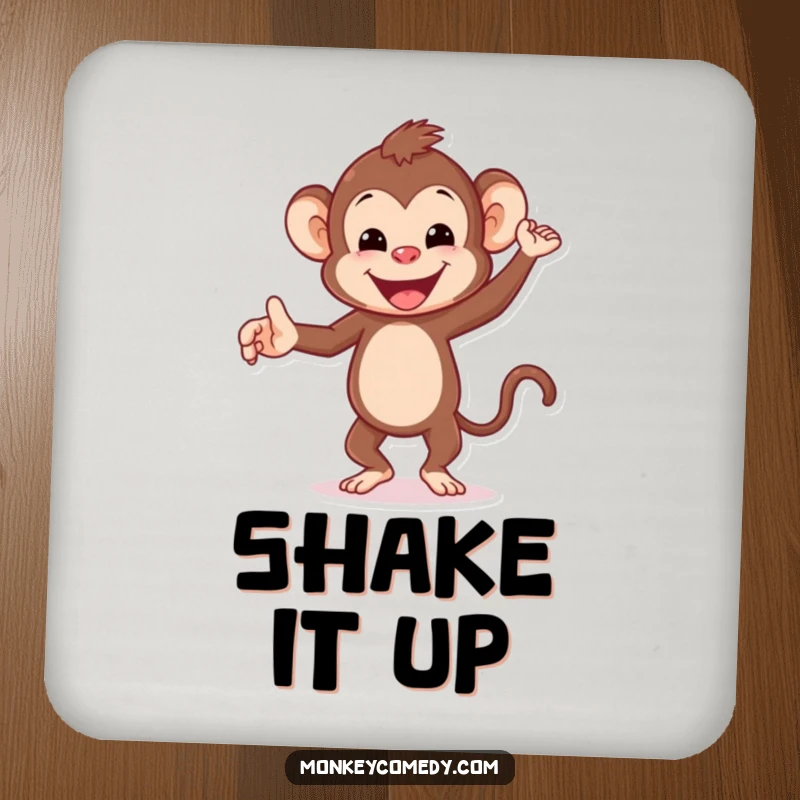Funny Dancing Monkey Coaster: A happy monkey dances with glee, adding a humorous and practical element to protect your furniture.