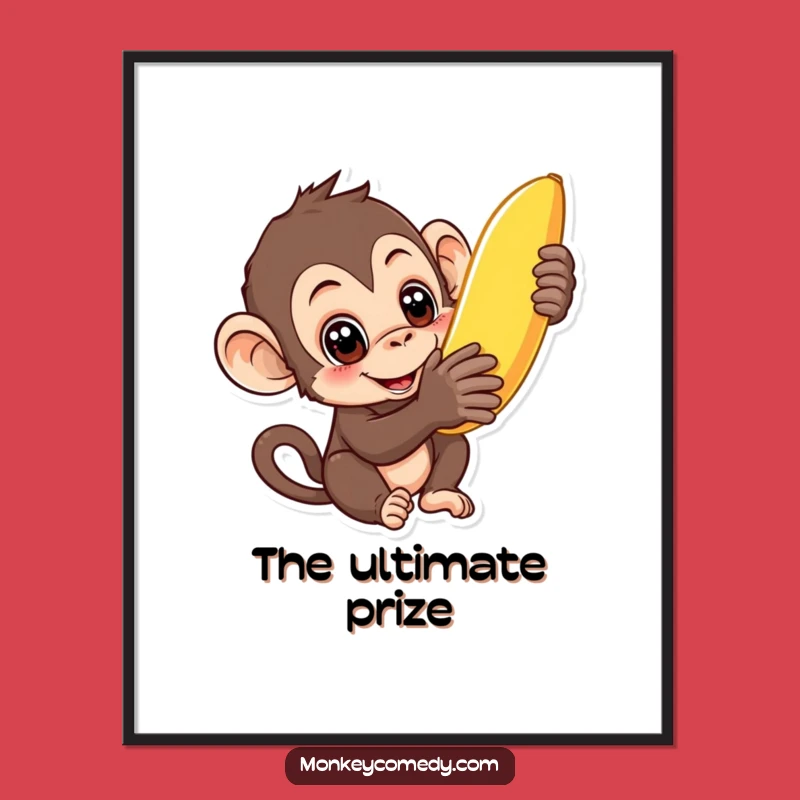 Funny Curious Monkey Poster: Walls That Crave Humor and Bananas