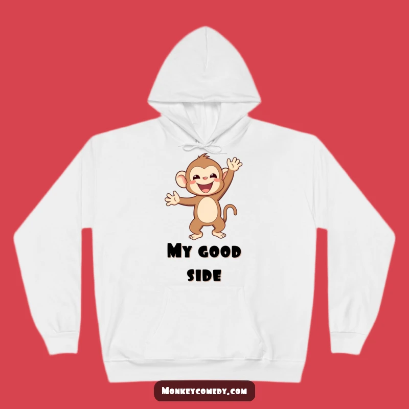 Cozy Funny Kawaii Monkey Handstand Hoodie: Energetic Comfort Funny Gift
