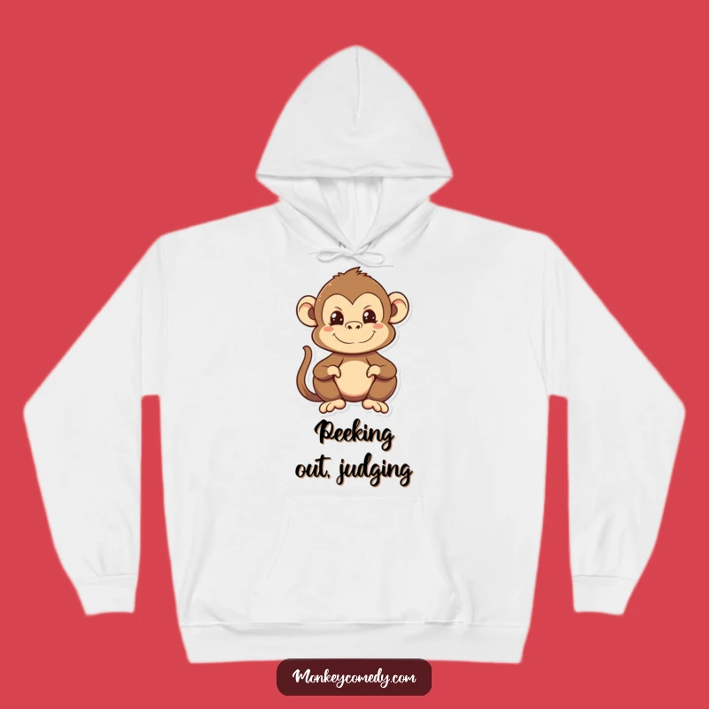 Cozy Funny Kawaii Monkey Hoodie - Hilarious Face Design, Ultimate Comfort Gift!
