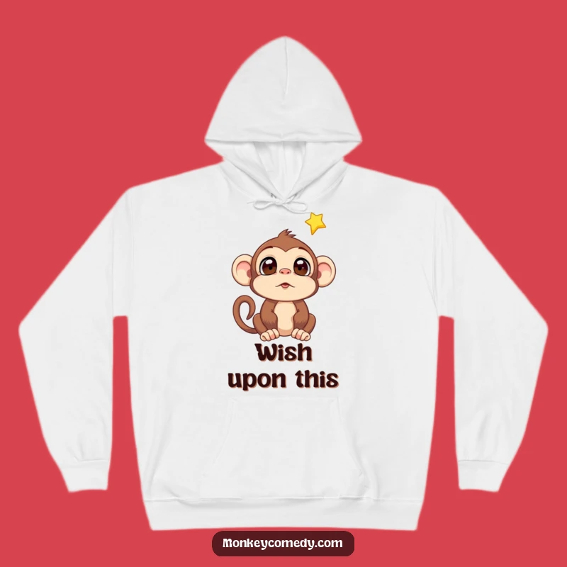 Funny Monkey Falling Star Hoodie: Cozy Up with Cosmic Wonder!