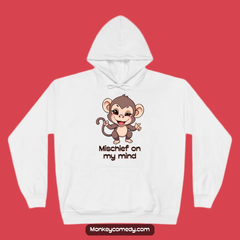 Funny Monkey Wink Hoodie - Cozy and Comical Primate Tease