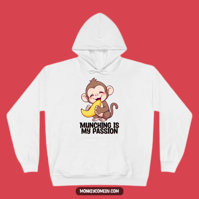 Funny Monkey Banana Bliss Hoodie: Cozy Comfort Meets Hilarious Primate Joy