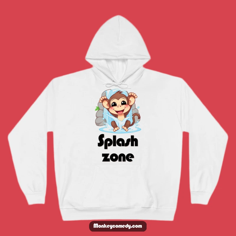 Funny Monkey Waterfall Hoodie: Cozy Up with this Playful Primate Splash