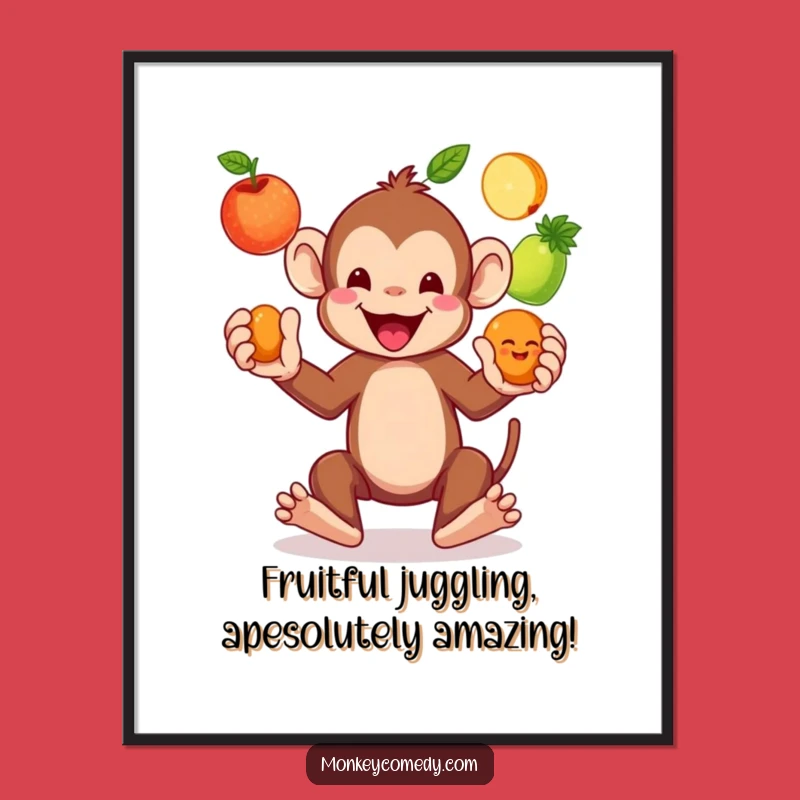 Free Printable Wall Art: Hilarious Juggling Monkey Fun!
