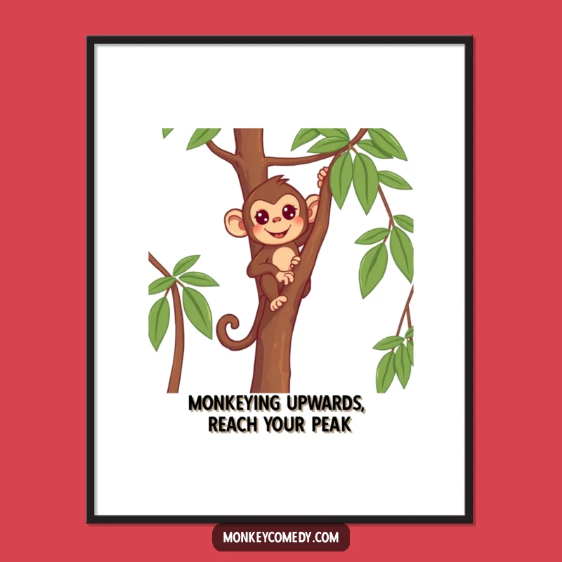 Funny Free Printable Monkey Wall Art: Hilarious Climbing Decor Downloadable!