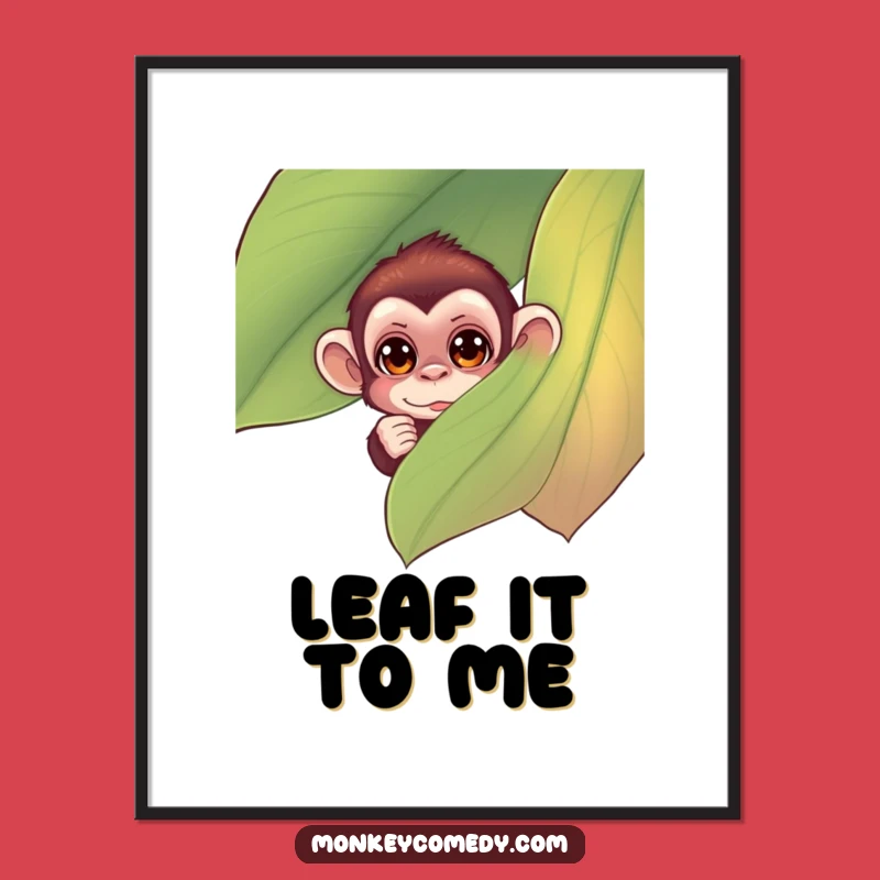Funny Free Printable Wall Art: Curious Peeking Monkey, Whimsical Downloadable Decor